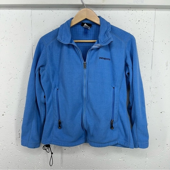 Patagonia Women's Size Medium Sky Blue Fleece Zip Up Jacket - Picture 6 of 16